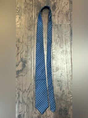 Nico Nerni Roma 100% Pure Silk Men’s Tie Navy Blue Geometric Made Italy